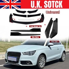 For Audi A3 S3 A4 S4 Side Skirt+Rear Lip+Front Bumper Body kit Spoiler Splitter
