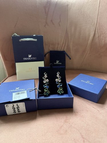 Swarovski colourful earrings - colourful,