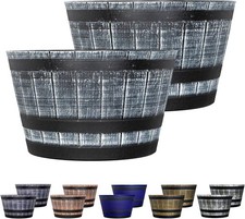 Traders half barrel planter - half,