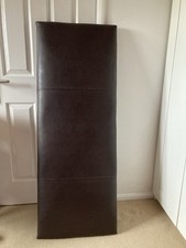 Brown Faux Leather Double Bed Headboard. Bed Or Wall Mounted