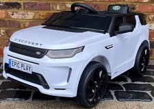 Land Rover Discovery Licensed Ride on Car Range Rover 12v battery Kids Car White