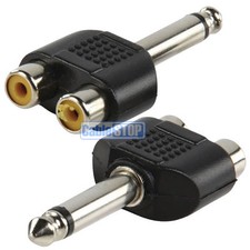 2 x 6.35mm MONO Jack to 2x
