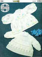BABY vintage knitting pattern baby angel top  dress matinee coat 16 / 18  dk