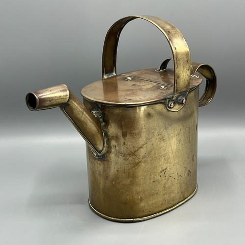 Antique brass watering - brass, can