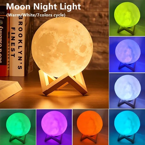 Galaxy moon lamp led night - 3d,