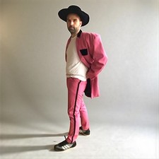 Vintage 1980s Pink Velvet Suit as Worn by Kenny Everett TV Show Costume Look