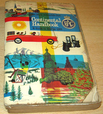 RAC CONTINENTAL HANDBOOK & Guide To Europe 1963 - well used condition