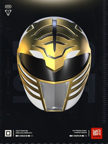 Power ranger white helmet - ranger,