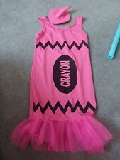 Pink Crayon Fancy Dress Costume Large