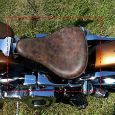 Classic Brown 3" Motorcycle Solo Seat Soft For Chopper Bobber Custom Universal