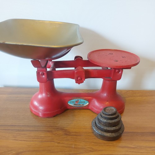 Vintage red weighing - red, "