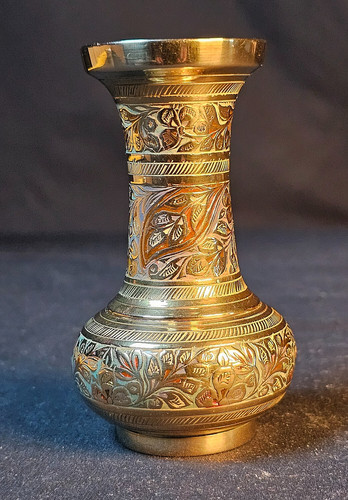 Indian vase enamelled - indian,