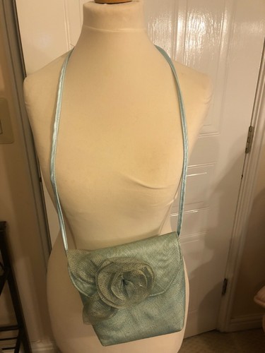 Pale blue turquoise handbag - blue,