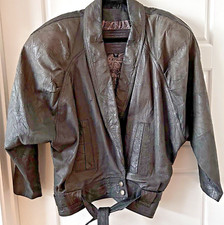 Vtg Leather Moto Jacket Womens