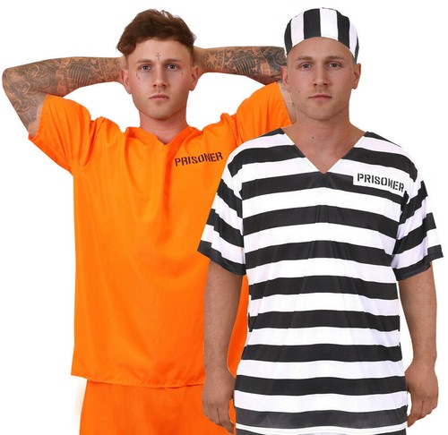 Mens prisoner costume orange - mens,