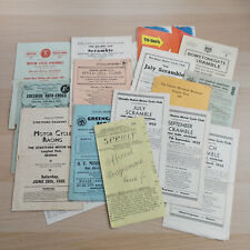 Vintage 50s/60s Bundle UK Motorcycle Scramble Official Programmes and Ephemera