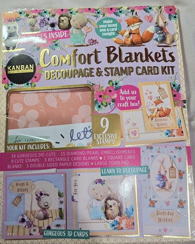 Decoupage stamp card kit - card,