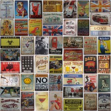 Large tin metal sign - large, bar