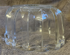 Vintage clear ribbed glass - vintage,