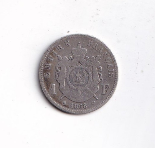 France 1868 silver franc - silver, 1