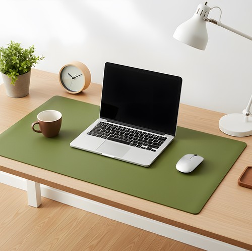 Large leather desk mat - leather,