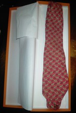 Red Hermes Silk Tie 7110 OA