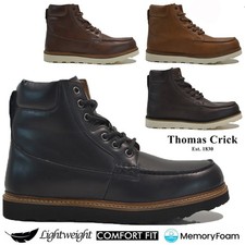 MENS MEMORY FOAM WALKING HIKING MILITARY DESERT CHUKKA ARMY COMBAT WORK BOOTS