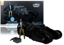 Batman the Dark Knight Batmobile Tumbler & Lucius Fox Gold Label McFarlane Toys