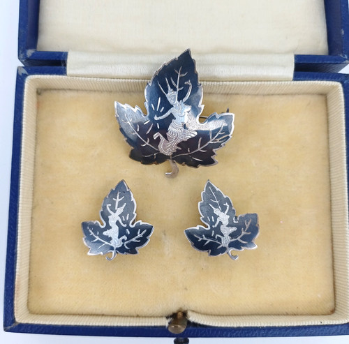 Vintage siamese silver niello - siamese,