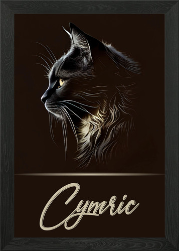 Cymric portrait framed wall - cymric,