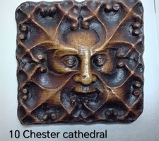 Chester Cathedral Green Man Resin Plaque . Made In England,by Oak Apple Designs