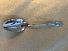 Vintage Deco Oneida Teaspoon Stainless Steel Ornate Pattern VGC