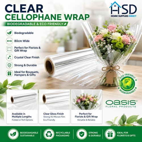 80cm clear biodegradable - 80cm,