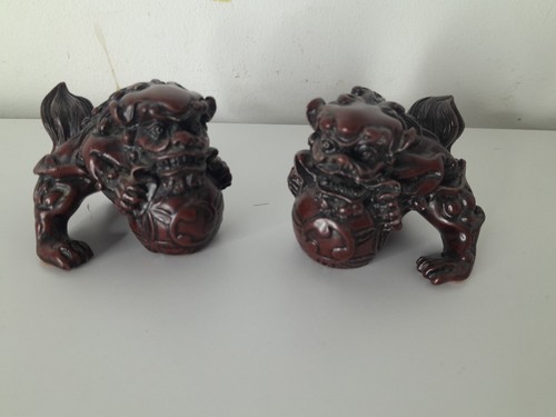 Pair miniature chinese foo - of,