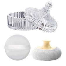 Body Powder Puff and Container