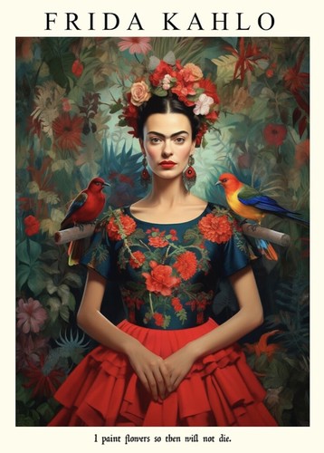 Large size frida kahlo print - large,