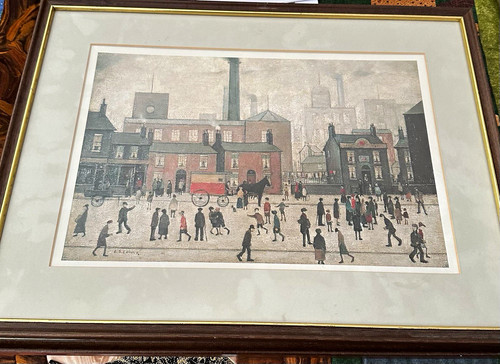 Lowry 90s framed print - l,
