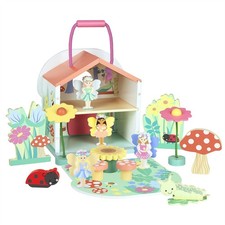 Wooden Play Set Orange Tree Toys Fairy House Carry Along Wooden Play Set