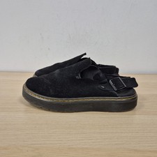 Dr Martens Carlson Slingback Soft Suede Chunky Mules Sandals Size Uk 6 Eu 39 #