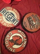 3 Vintage Sign Mohawk Gasoline
