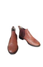 Dune tan leather fur lined ankle Chelsea boots size EUR 36 UK 3