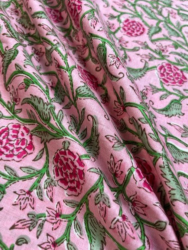 Indian pink hand block - indian,