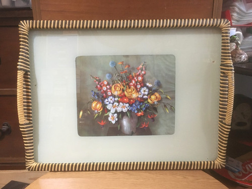 Vintage 1950 flower print - 1950's,