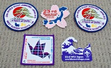 Japan World Scouts Jamboree 2015 Set of 5 Boy Scouts Girl Guides Badges