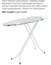 Pifco® Medium Ironing Board - Foldable, Height Adjustable, And Ultra Lightweight