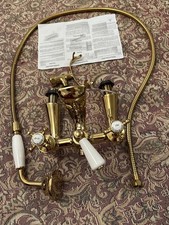 mixer tap and shower in gold