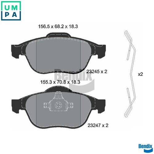 Brake pad set disc - brake,