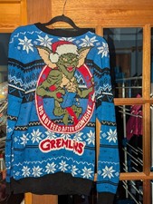 Blue Gremlins Christmas Jumper