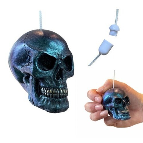 Metallic teal skull light - metallic,