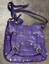 TOMMY & KATE real leather ladies slouchy purple underarm bucket bag shoulder bag